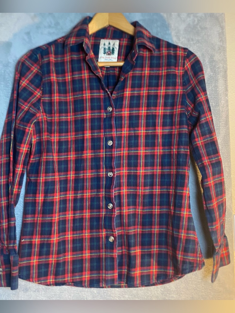 Kiel James Patrick Cozy Cabin Flannel Shirt Size Small Red Plaid Men’s fall